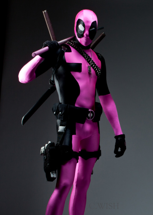 Deadpool Cosplay Costume Zentai Suits Pink 15070202